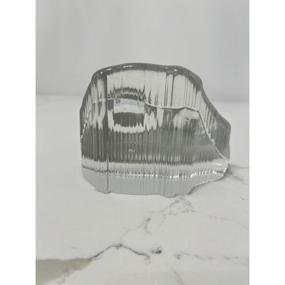 Vintage Glass Iceberg Paperweight Finland 5 x 4" - Picture 2 of 4